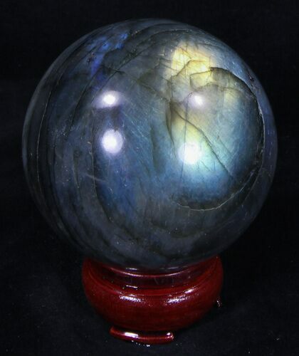 Flashy Labradorite Sphere - Great Color Play #32042